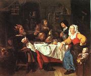 Gabriel Metsu The Bean Feast oil on canvas